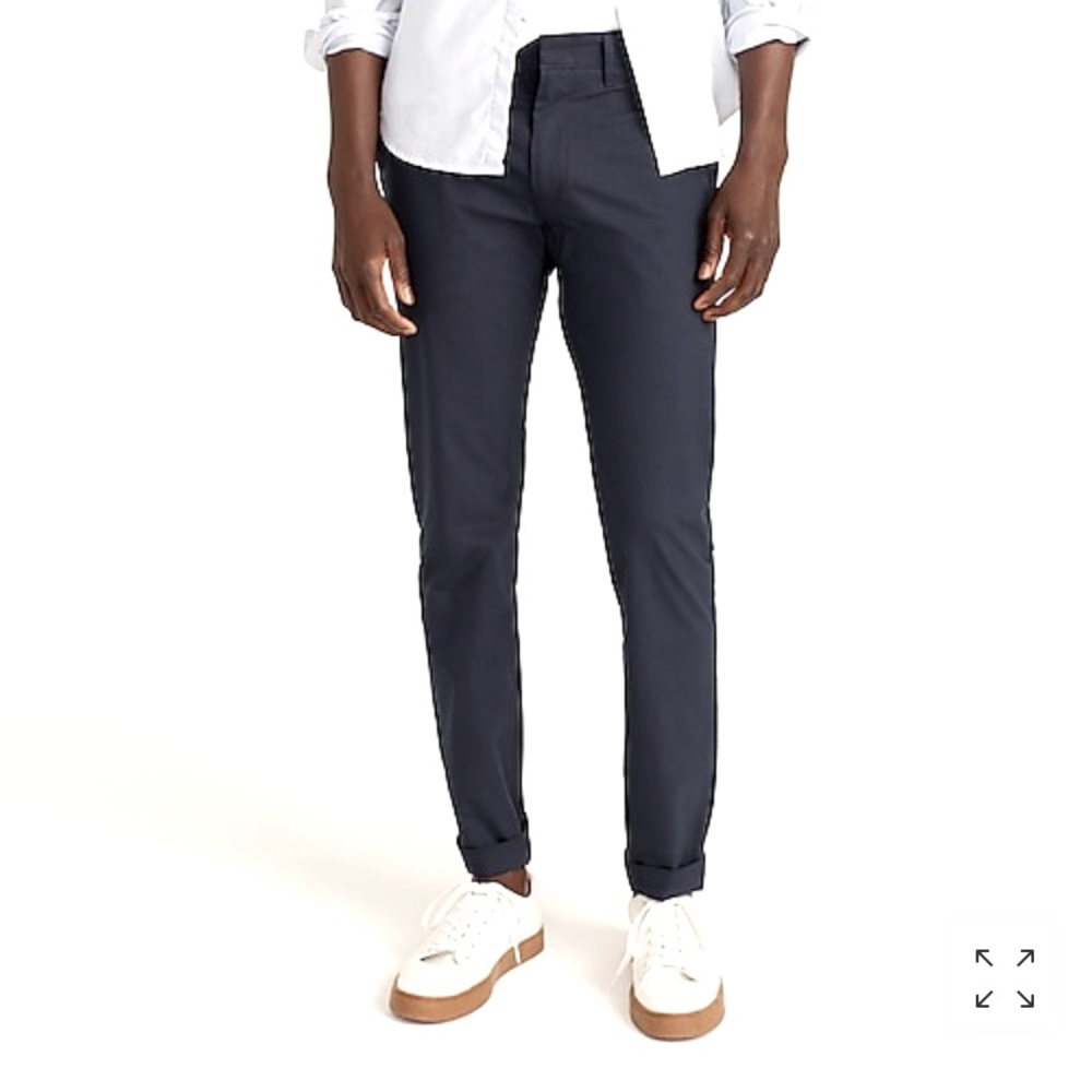 NWT J. Crew Men’s 484 Slim Tech Pants 32x32 -Black